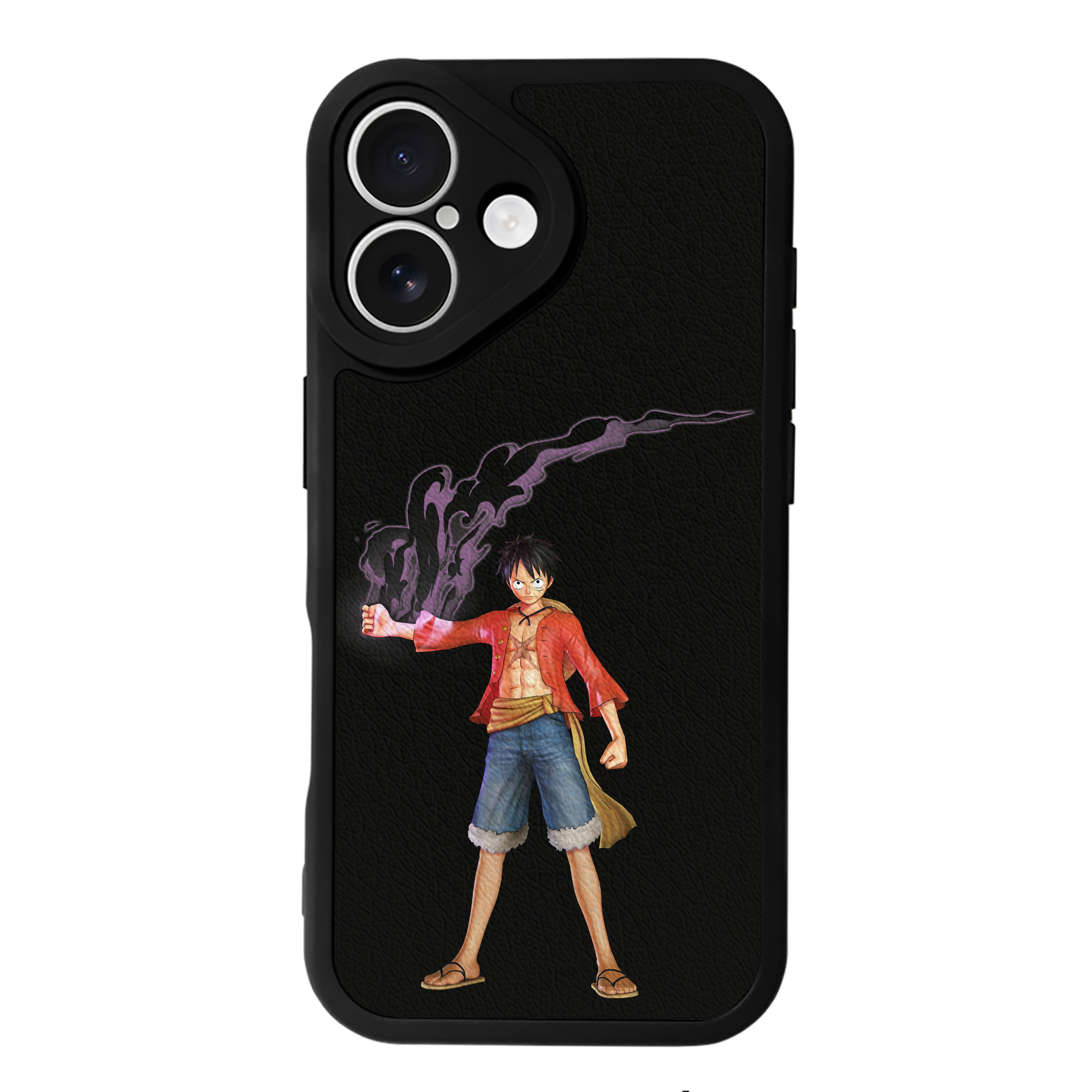 （画像用） ワンピース モンキー・D・ルフィ ONE PIECE Monkey D. Luffy 【iPhone 16シリーズ対応】シリコンスマホケース（レザー調） 材質：シリコン